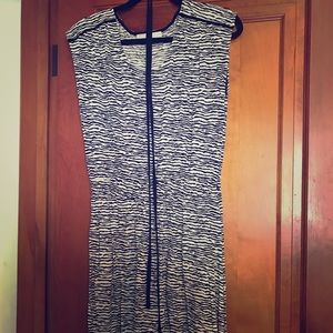 Loft zebra like print dress, size small